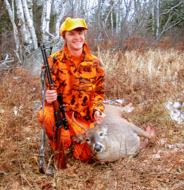 Jim Nordberg with a last-minute buck. This is his first buck. (2014, 5-pointer)